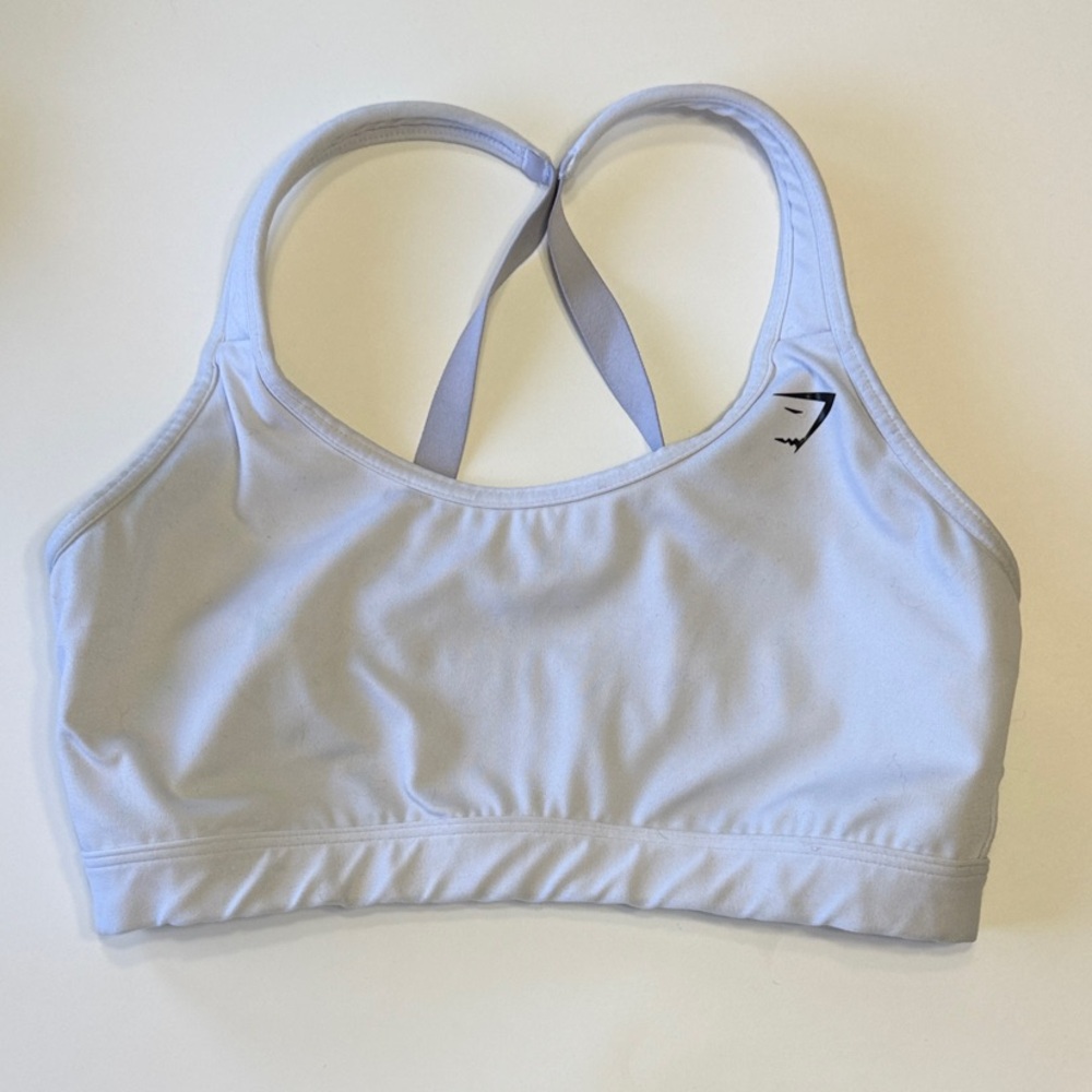 Gymshark Light Gray Racerback Sports Bra